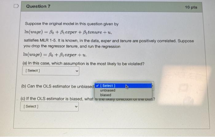 Du Courses 83410 Quizzes 253326 Take Use The Following Information To Answer Questions 1 8 Consider The Following Model 3