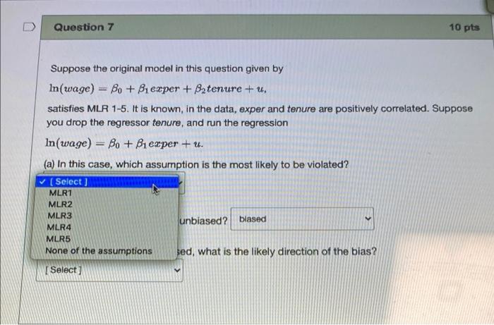 Du Courses 83410 Quizzes 253326 Take Use The Following Information To Answer Questions 1 8 Consider The Following Model 4