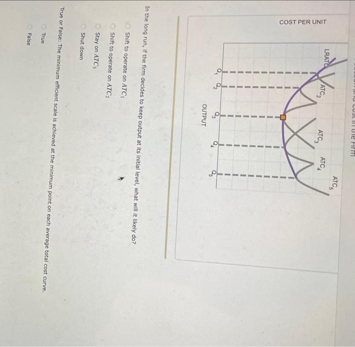6 Long Run Cost Relationships The Following Graph Shows The Short Run Average Total Cost Curves And The Long Run Aver 2