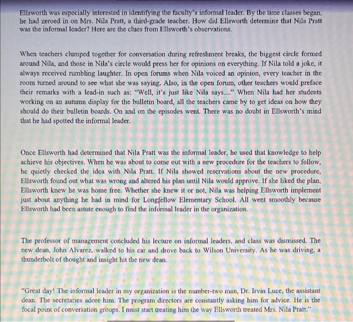 Student Name Date Introduction To Business Informal Leaders Within An Organization Id Within An Organization There Ma 2