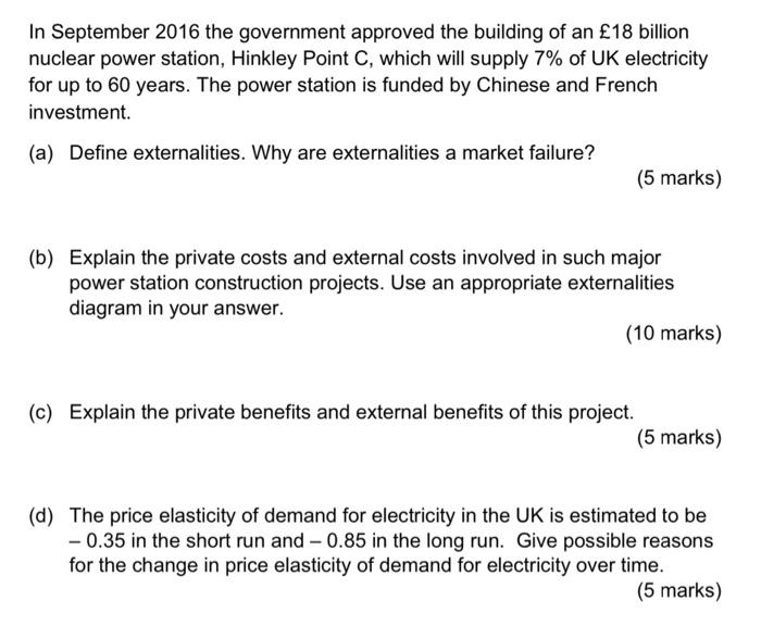 In September 2016 The Government Approved The Building Of An 18 Billion Nuclear Power Station Hinkley Point C Which W 1