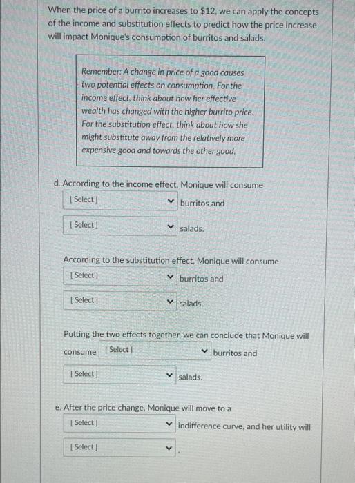 Problem 6 Income And Substitution Effects 7 Points Now Imagine That Stella S Friend Monique Has 60 Per Week To Spend 2