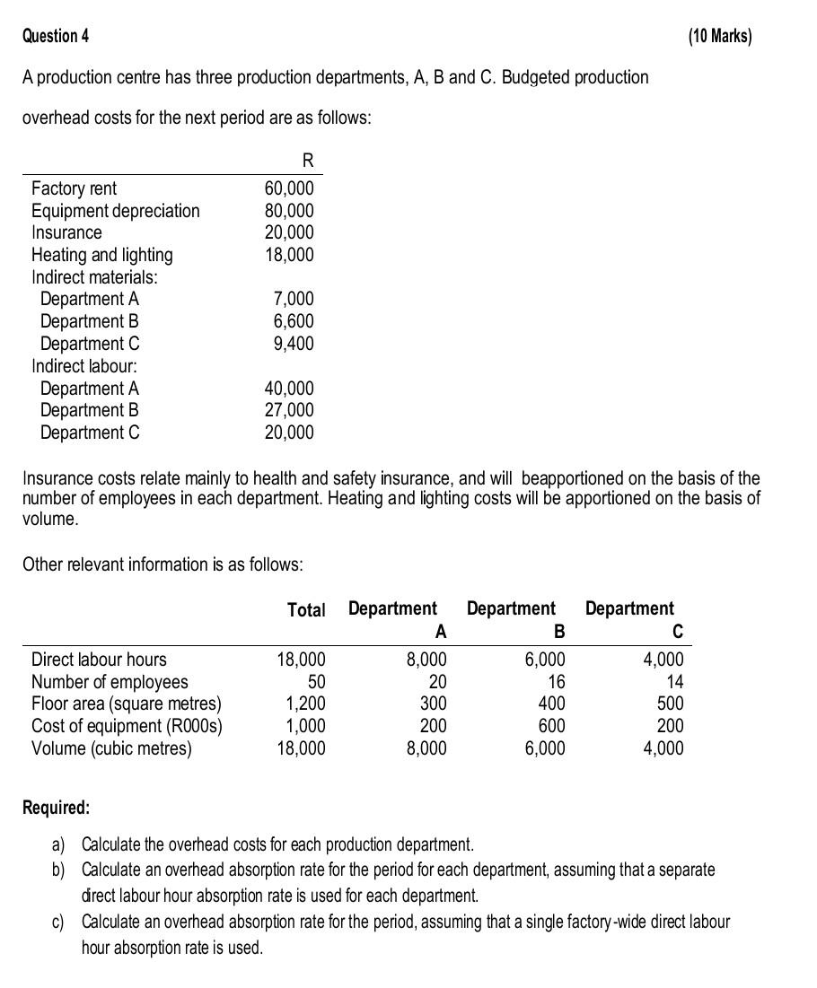 2 Question 2 10 Marks A Company Uses 15 000 Units Of Stock Item 6786 Each Year The Item Has A Purchase Cost Of R4 Per 2