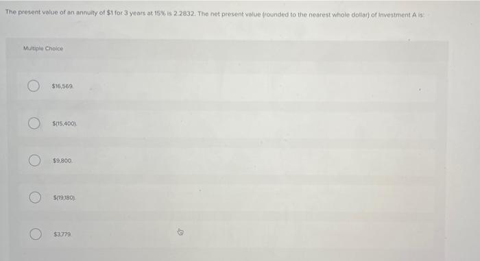 Alfarsi Industries Uses The Net Present Value Method To Make Investment Decisions And Requires A 15 Annual Return On Al 2