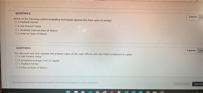 Question 1 The Financial Managers Of A Publicly Traded Company Consider The Amounts And Timings Of Cash Flows From Proje 2