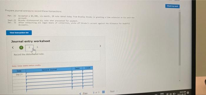 Book Ebens Prepare Journal Entries To Record These Transactions Mar 21 Accepted A 6 300 Sla Month 25 Note Dated Toda 4