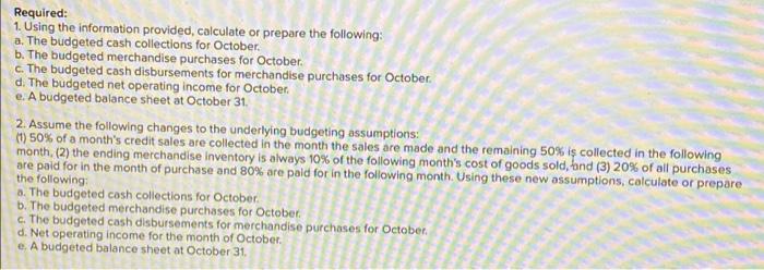 Wheeling Company Is A Merchandiser That Provided A Balance Sheet As Of September 30 As Shown Below Wheeling Company Bal 2