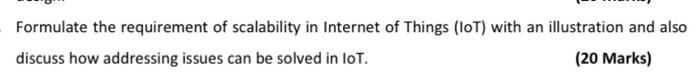 Formulate The Requirement Of Scalability In Internet Of Things Iot With An Illustration And Also Discuss How Addressin 1