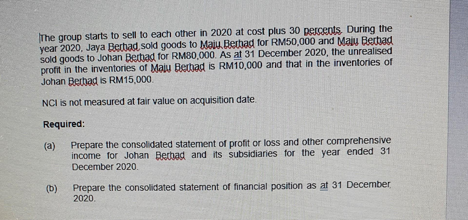 Question 2 The Financial Statements Of Three Companies In A Group For The Year 2020 Are As Follows Statements Of Compre 2