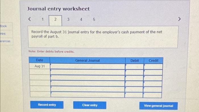 Exercise 11 19a Preparing Payroll Register And Related Stark Company Has Five Employees Employees Paid By The Hour Earn 5