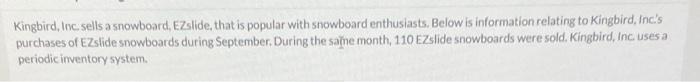 Kingbird Inc Sells A Snowboard Ezslide That Is Popular With Snowboard Enthusiasts Below Is Information Relating To 1