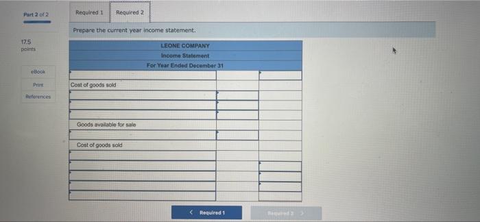 2 Part 2 Of 2 17 5 Points Ebook P References The Following Year End Information Is Taken From The December 31 Adjusted T 4