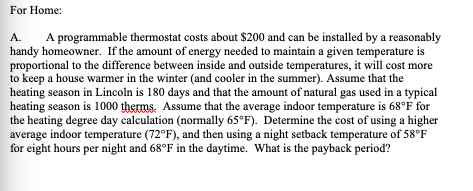 For Home A A Programmable Thermostat Costs About 200 And Can Be Installed By A Reasonably Handy Homeowner If The Amo 1