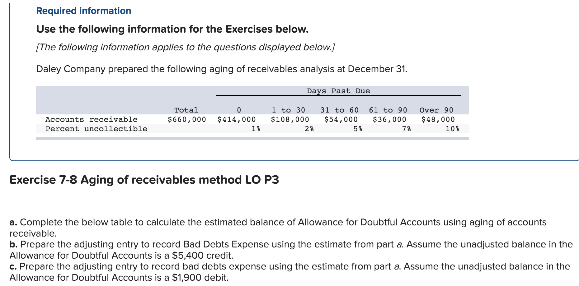 Required Information Use The Following Information For The Exercises Below The Following Information Applies To The Qu 1