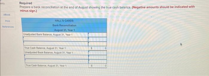 Hits Flook P Rick Hall Owns A Card Shop Hall S Cards The Following Cash Information Is Available For The Month Of Augu 2