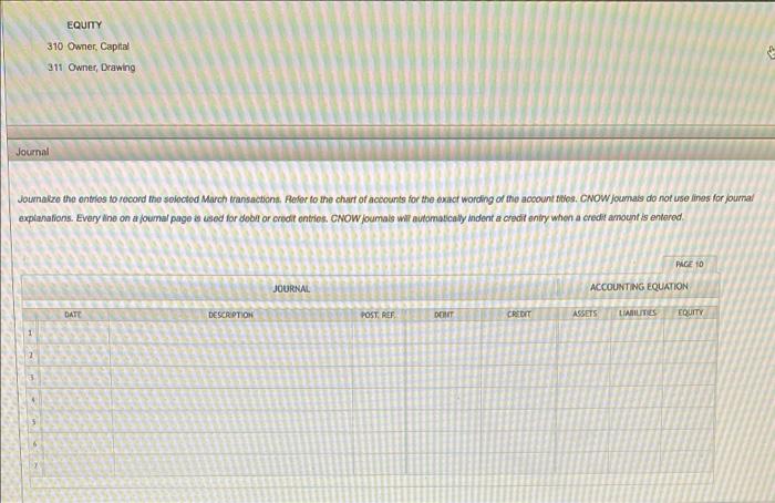 Instructions Journakze The Entries To Record The Following Selected Transactions Refer To The Chart Of Accounts For The 3