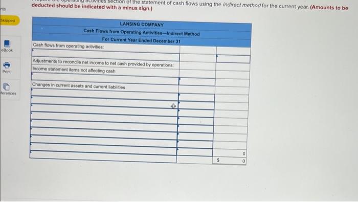 Required Information The Following Information Applies To The Questions Displayed Below Lansing Company S Current Yea 2
