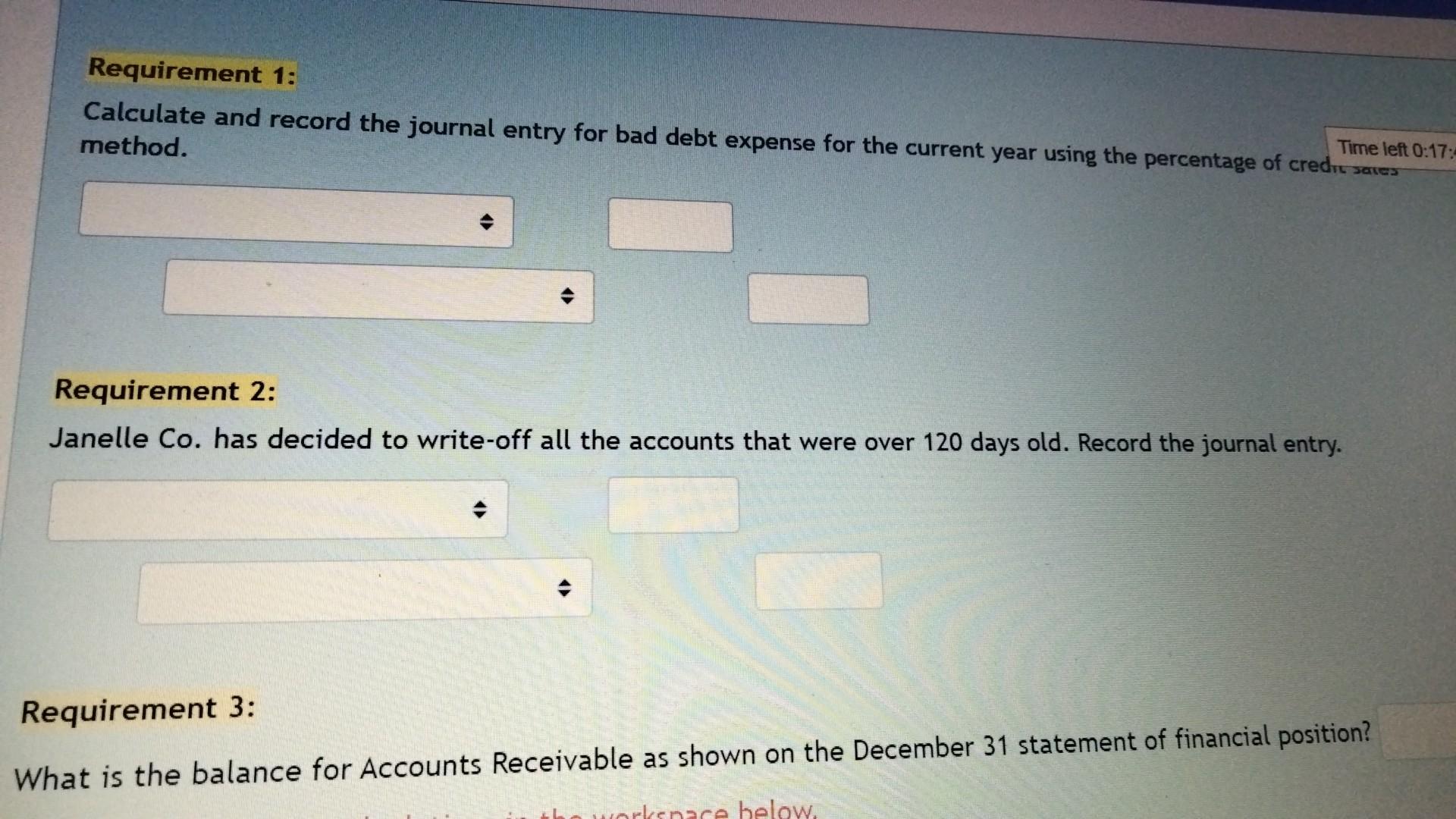 Accounts Receivable And Allowances For Doubtful Accounts Janelle Co Inc Generated 5 5 Million In Credit Sales During T 2