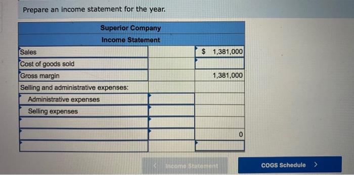 5 Superior Company Provided The Following Data For The Year Ended December 31 All Raw Materials Are Used In Production 2