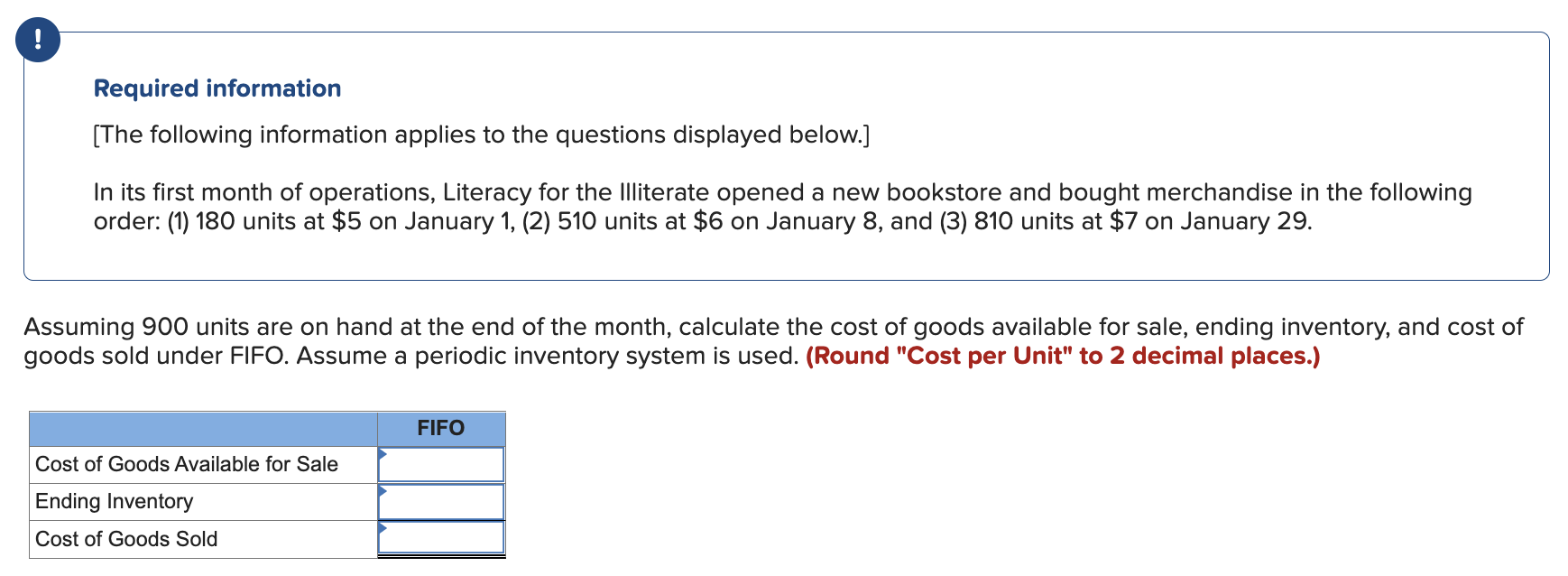Required Information The Following Information Applies To The Questions Displayed Below In Its First Month Of Operati 1