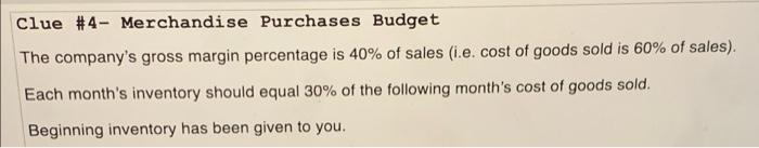 Clue 7 Cash Budget Equipment Purchases During The Quarter Will Be April 20 125 May 5 250 Dividends Of 6 125 Wi 8