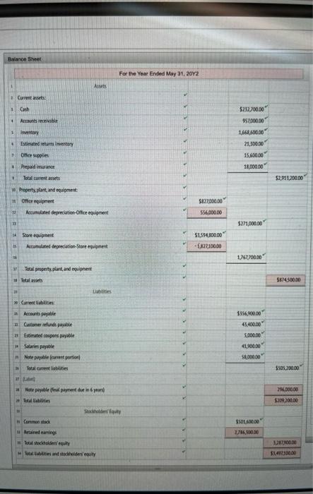 Www Mura Mira U Bu Www Willa Www Balance Sheet 12 11 34 Store Equipment 15 Current Assets Cash Accounts Receivable Inv 3