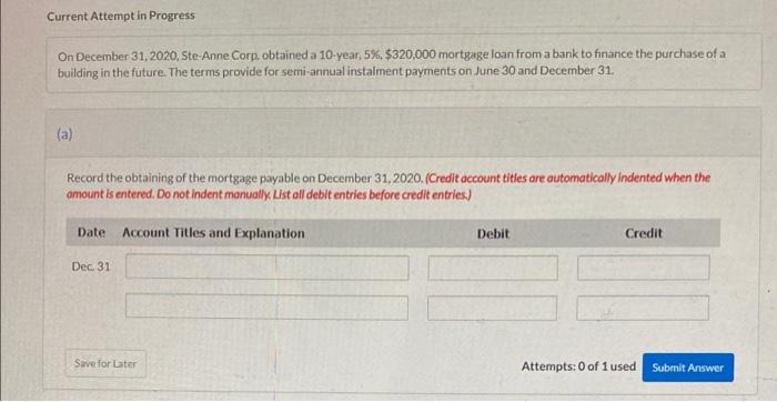 Current Attempt In Progress On December 31 2020 Ste Anne Corp Obtained A 10 Year 5 320 000 Mortgage Loan From A B 1
