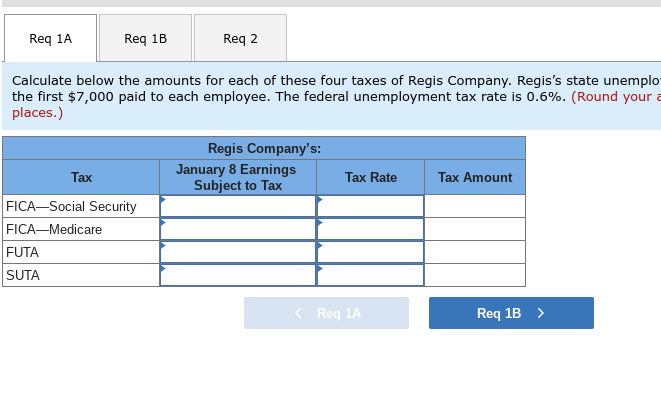 Question 12 On January 8 The End Of The First Weekly Pay Period Of The Year Regis Company S Employees Earned 24 760 O 1