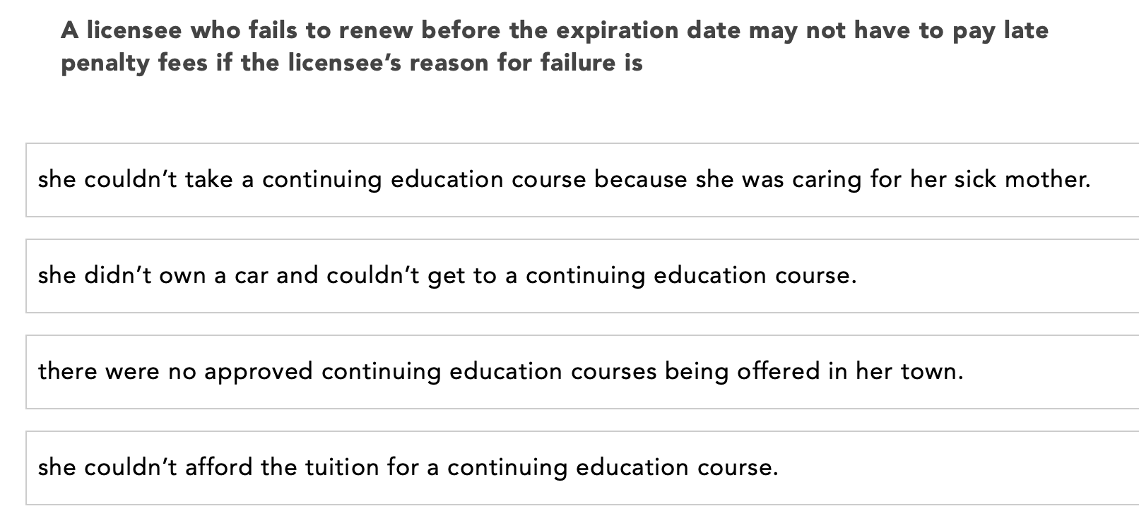 A Licensee Who Fails To Renew Before The Expiration Date May Not Have To Pay Late Penalty Fees If The Licensee S Reason 1