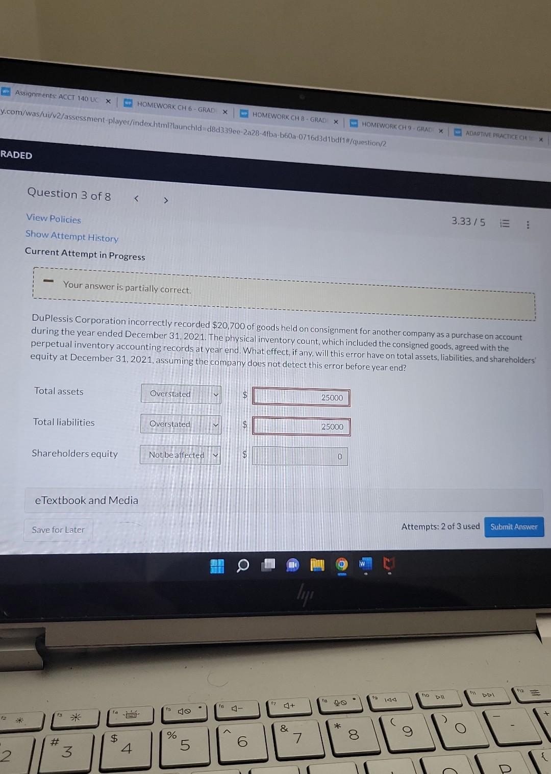 Assignments Acct 140 Uc X W Homework Ch 6 Grad Y Com Was Ui V2 Assessment Player Index Html Launchid D8d339ee 2a28 4fba 1