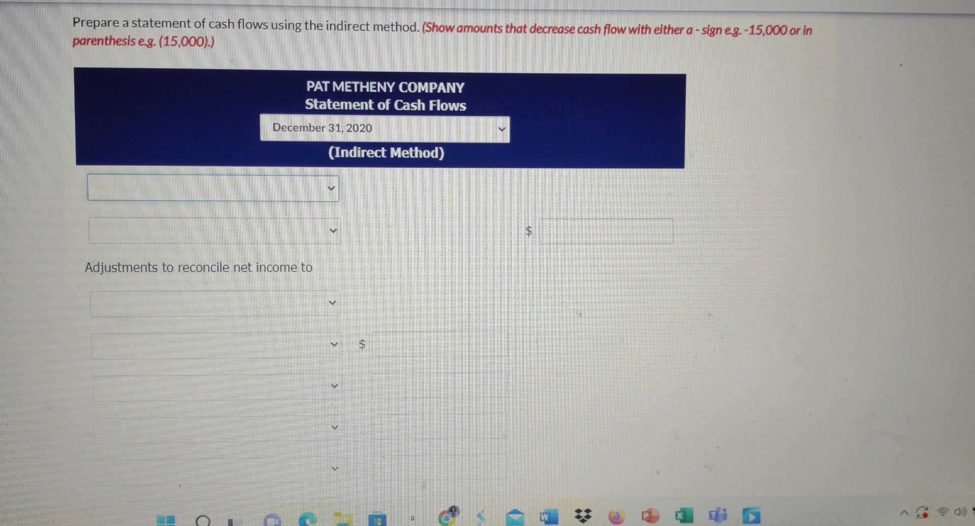 Condensed Financial Data Of Pat Metheny Company For 2020 And 2019 Are Presented Below Cash Receivables Inventory Plant 4