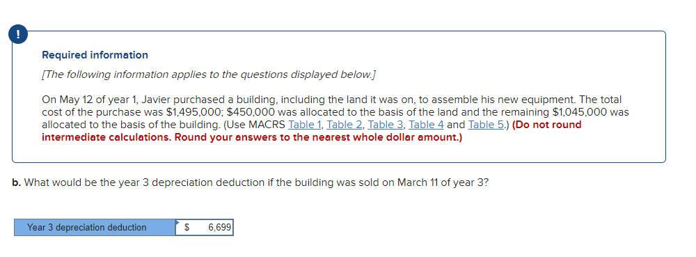 Required Information The Following Information Applies To The Questions Displayed Below On May 12 Of Year 1 Javier P 1