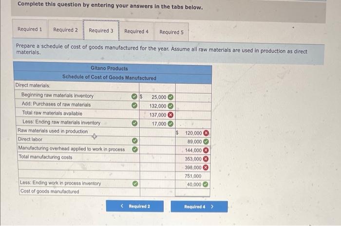 Problem 3 14 Schedule Of Cost Of Goods Manufactured Overhead Analysis Lo3 3 Lo3 4 Gitano Products Operates A Job Ord 3