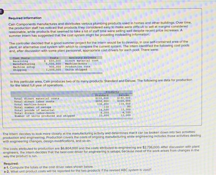 Required Information Cain Components Manufactures And Distributes Various Plumbing Products Used In Homes And Other Buil 4