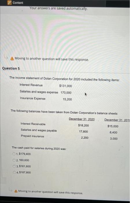 Content Your Answers Are Saved Automatically Moving To Another Question Will Save This Response Question 5 The Income 1