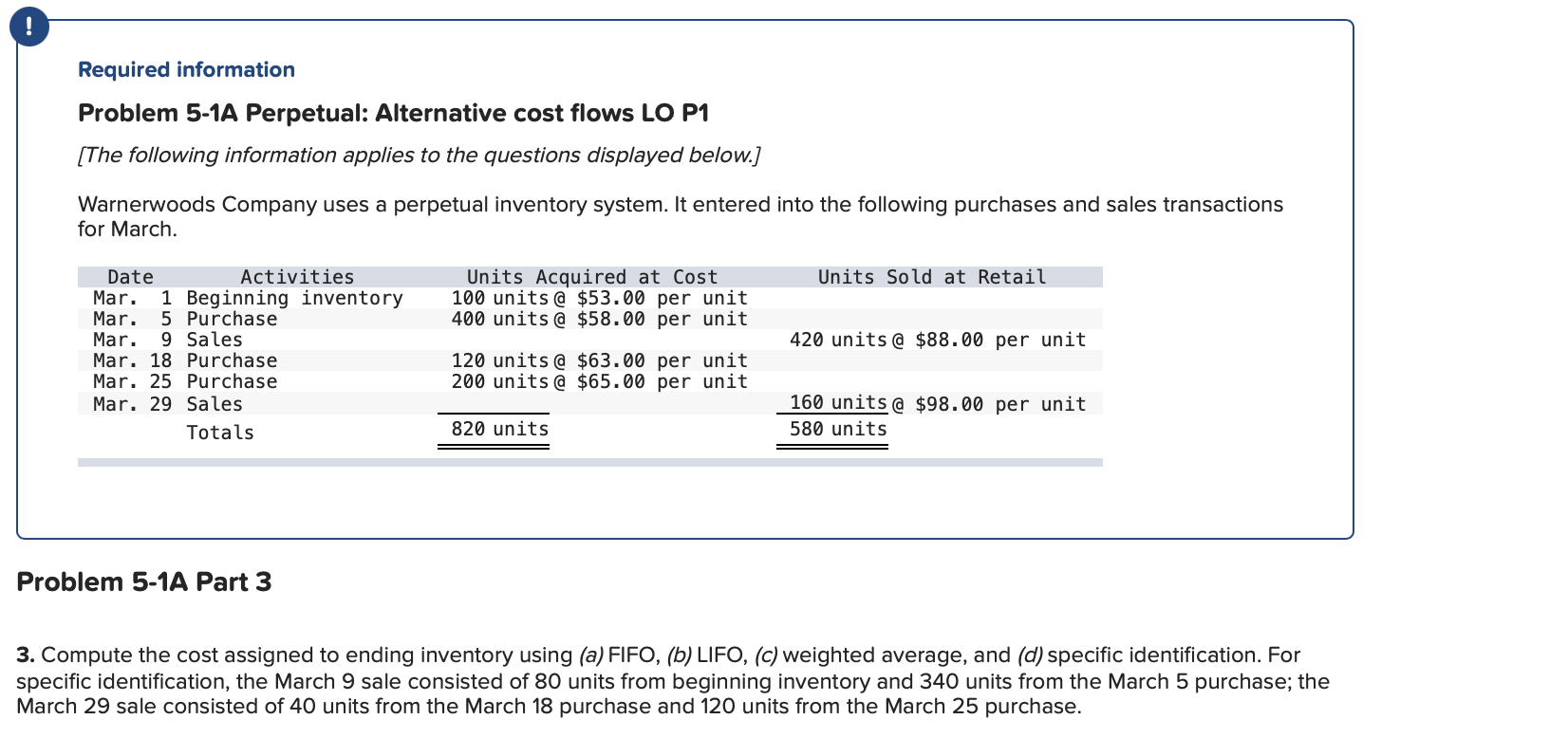 Required Information Problem 5 1a Perpetual Alternative Cost Flows Lo P1 The Following Information Applies To The Ques 1