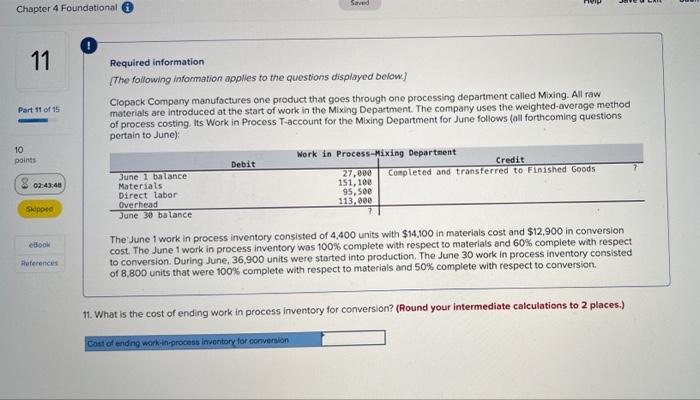 Undational Required Information The Following Information Applies To The Questions Displayed Below Clopack Company Man 2
