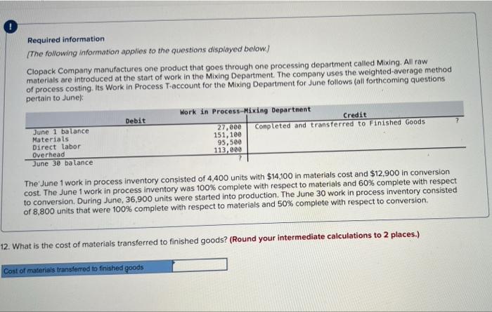 Undational Required Information The Following Information Applies To The Questions Displayed Below Clopack Company Man 3