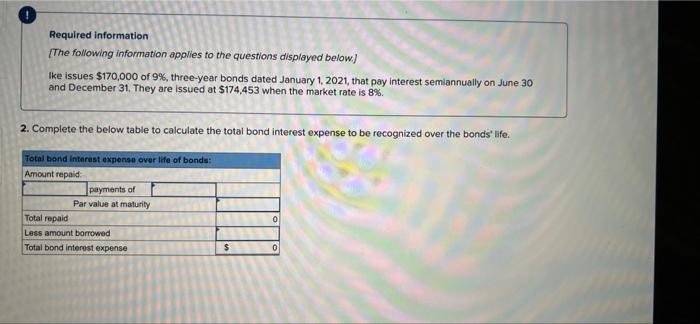 Required Information The Following Information Applies To The Questions Displayed Below Ike Issues 170 000 Of 9 T 1