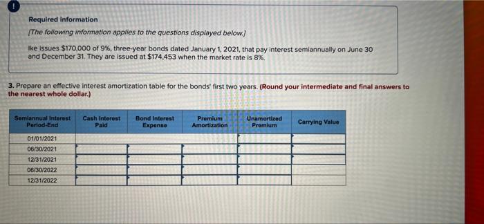 Required Information The Following Information Applies To The Questions Displayed Below Ike Issues 170 000 Of 9 T 2