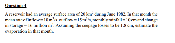 Question 1 A Explain Briefly The Evaporation Process B Discuss The Factors That Affect The Evaporation From A Water B 2