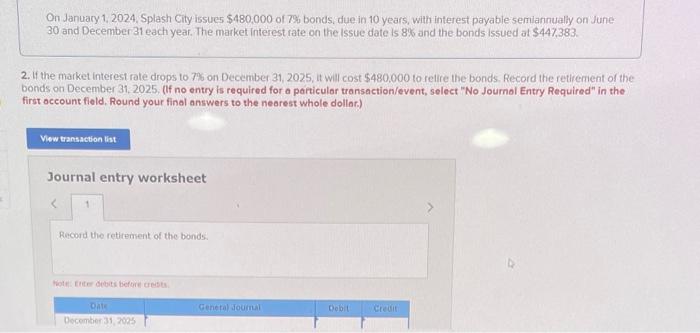 D Che Required Information The Following Information Applies To The Questions Displayed Below On January 1 2024 Splas 2