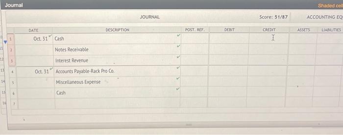 Instructions The Cash Account For Coastal Bae Co At October 1 20y9 Indicated A Balance Of 5 140 During October The 4