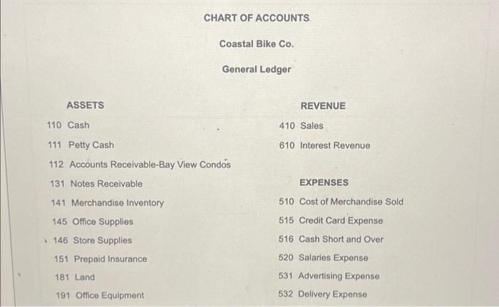 Instructions The Cash Account For Coastal Bae Co At October 1 20y9 Indicated A Balance Of 5 140 During October The 5