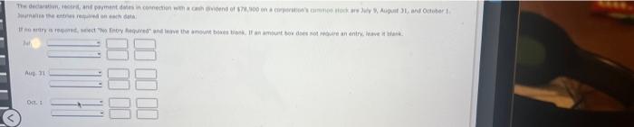 The Declaration Record And Payment Dates In Connection With A Cash Dividend Of 78 900 On A Corporation S Common Stock 1