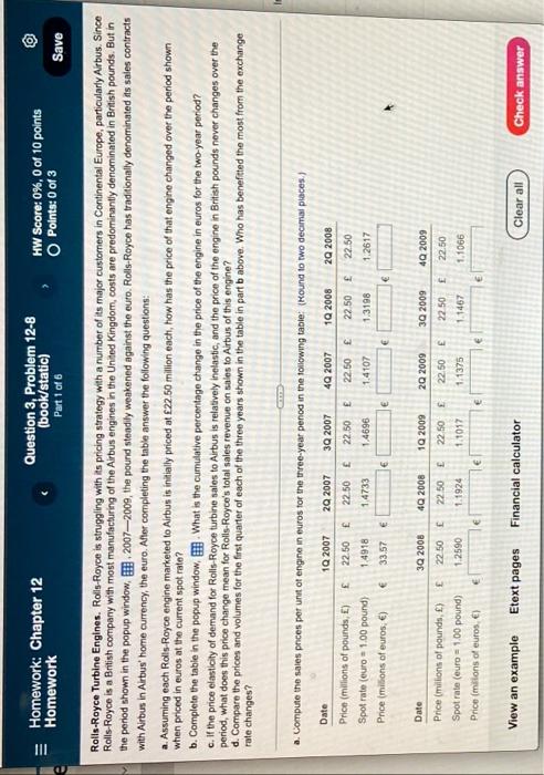 111 Homework Chapter 12 Homework Rolls Royce Turbine Engines Rolls Royce Is Struggling With Its Pricing Strategy With 1