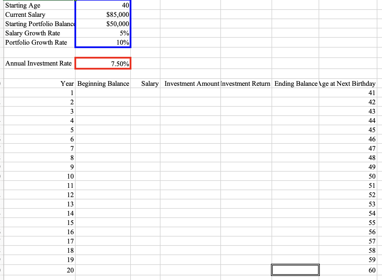 Problem Statement Suppose That You Begin Planning Your Investments On Your 40th Birthday The Sooner You Start The Bett 1