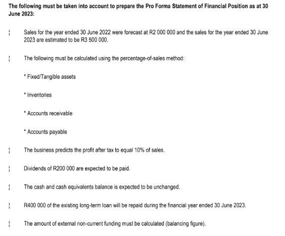 1 2 Use The Following Information To Prepare The Pro Forma Statement Of Financial Position Of Digicel Limited As At 30 J 2