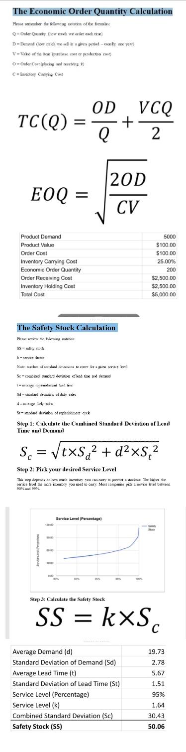 For Product C What Is The Combined Standard Deviation Of Lead Time And Demand Rounded To The Nearest Integer E G Xx 3