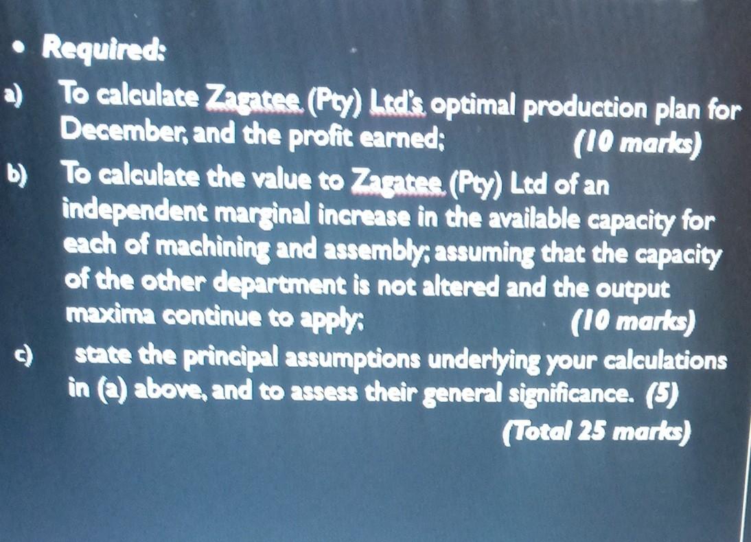 Practice Question 2 Continued Zagatee Pty Ltd Produces Two Products The Gaddo And The Giddo Budgeted Data Relating T 3